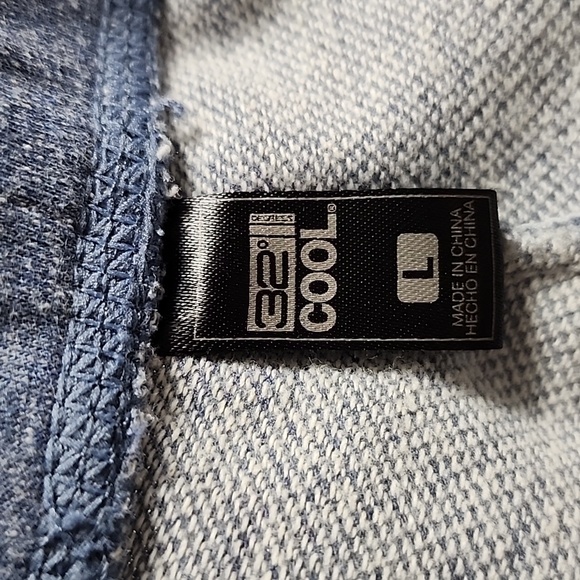 ⭐️3/ $30⭐️ 32 Degrees Cool Women Short Heathered Blue Jersey Lightweight Size L - Picture 7 of 10